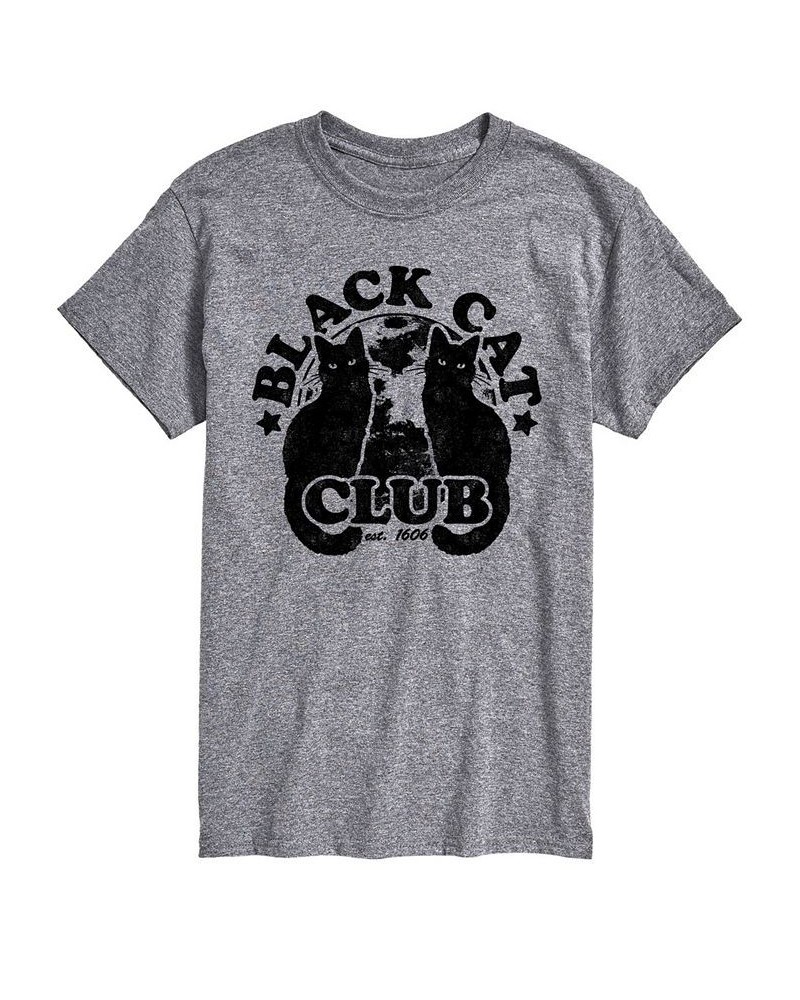 Men's Black Cat Club Classic Fit T-shirt Gray $16.10 T-Shirts