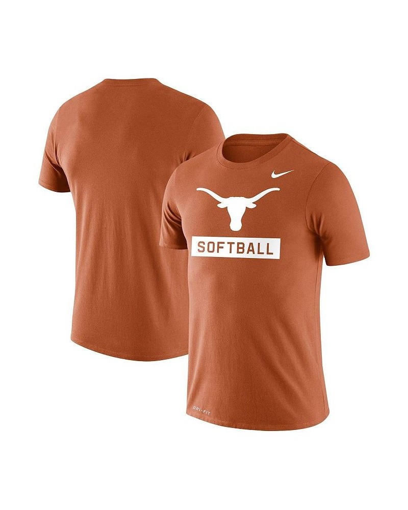 Men's Texas Orange Texas Longhorns Softball Drop Legend Performance T-shirt $23.00 T-Shirts