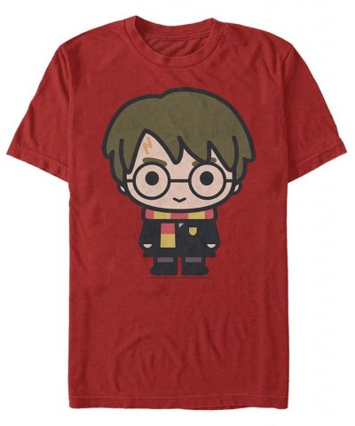 Men's Chibi Harry Short Sleeve Crew T-shirt Red $16.80 T-Shirts