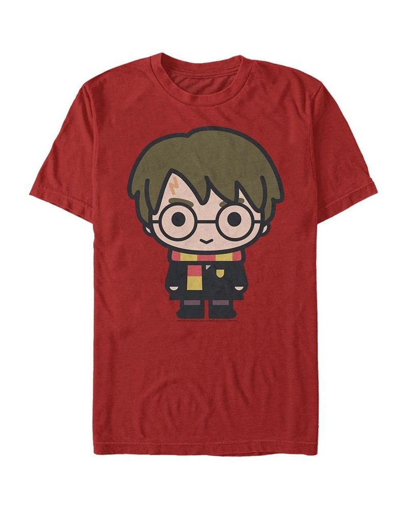 Men's Chibi Harry Short Sleeve Crew T-shirt Red $16.80 T-Shirts