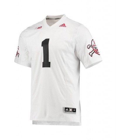 Men's 1 White Nebraska Huskers Premier Strategy Jersey $48.00 Jersey