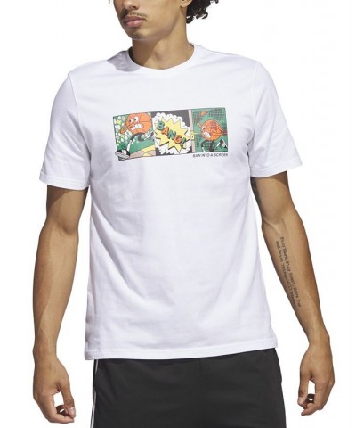 Men's Lil' Stripe Classic-Fit Basketball Graphic T-Shirt White $19.60 T-Shirts