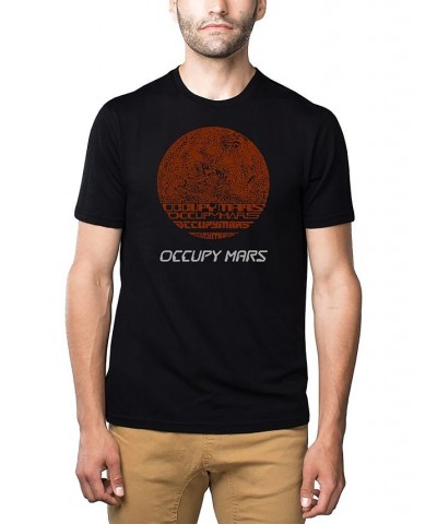 Men's Premium Blend Word Art Occupy Mars T-shirt Black $23.84 T-Shirts