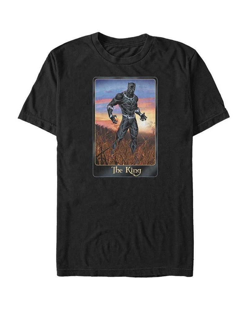 Marvel Men's Avengers The King Playing Card Short Sleeve T-Shirt Black $14.70 T-Shirts