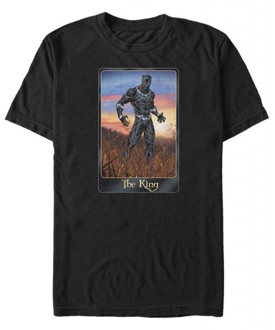 Marvel Men's Avengers The King Playing Card Short Sleeve T-Shirt Black $14.70 T-Shirts