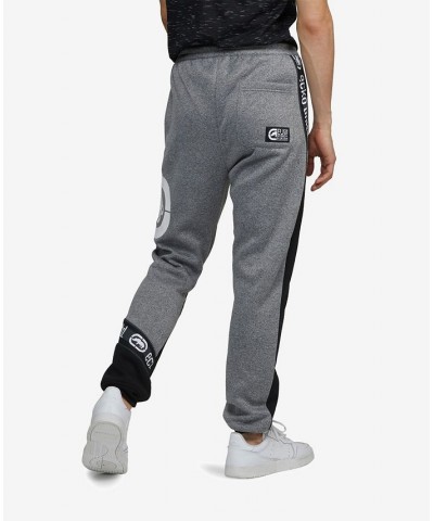 Men's Color Block Black Diamond Fleece Jogger White $36.04 Pants