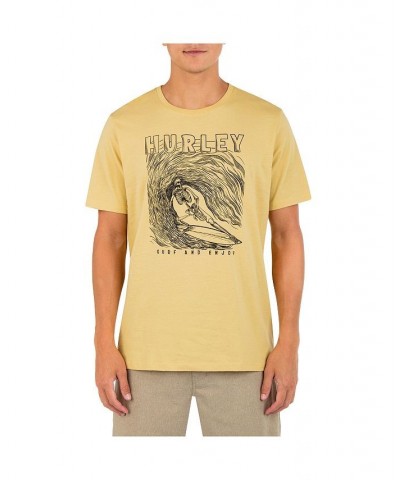 Men's Everyday Surfing Skelly Short Sleeve T-shirt Yellow $15.36 T-Shirts