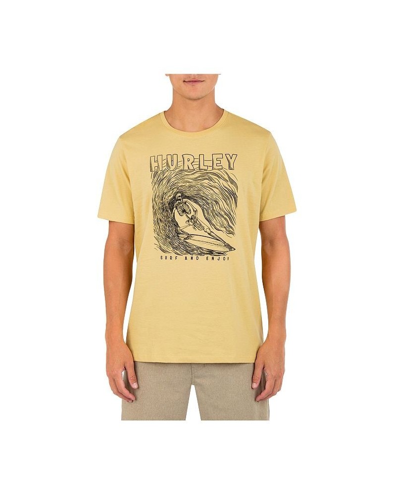 Men's Everyday Surfing Skelly Short Sleeve T-shirt Yellow $15.36 T-Shirts