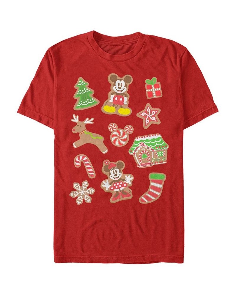 Men's Gingerbread Mouses Short Sleeve T-Shirt Red $16.45 T-Shirts