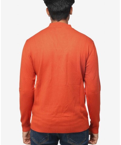 Men's Basic Mock Neck Midweight Pullover Sweater Brick $35.10 Sweaters