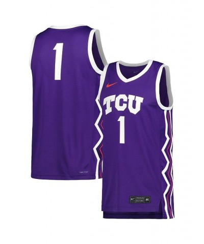 Men's Purple TCU Horned Frogs Replica Basketball Jersey $36.90 Jersey