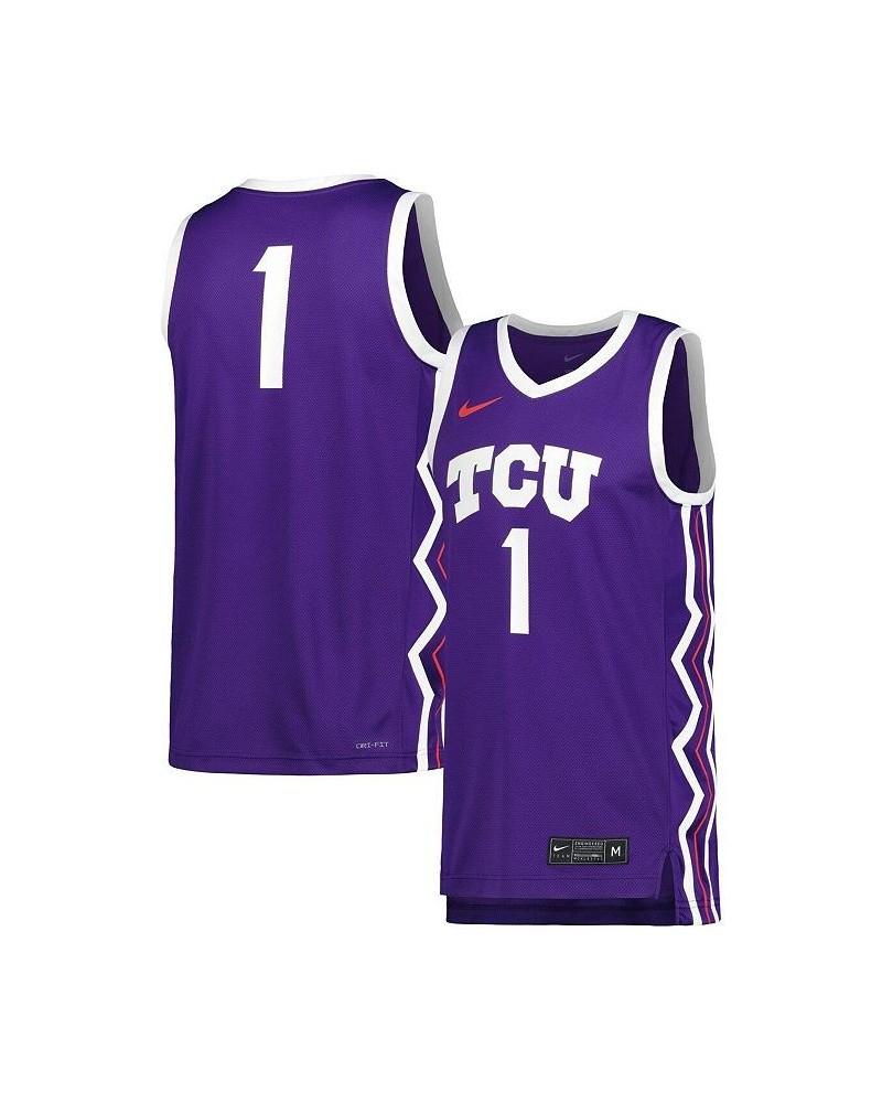 Men's Purple TCU Horned Frogs Replica Basketball Jersey $36.90 Jersey