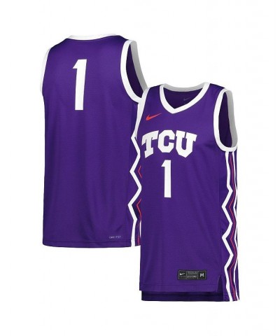 Men's Purple TCU Horned Frogs Replica Basketball Jersey $36.90 Jersey