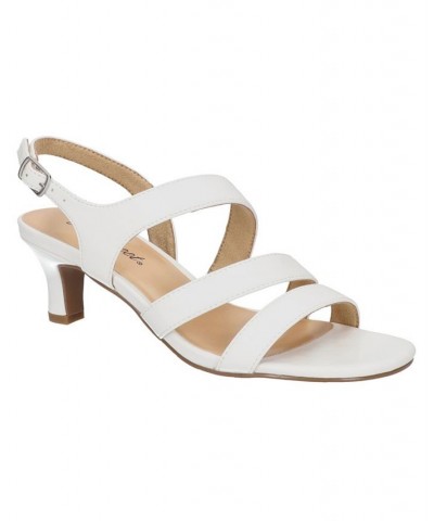 Women's Como Heeled Sandals White $40.50 Shoes