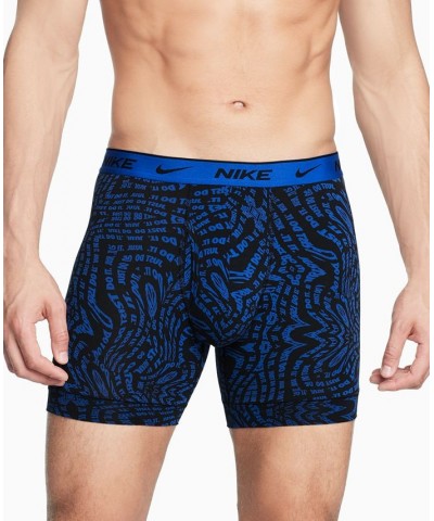 Men's 3-Pk. Dri-FIT Essential Cotton Stretch Boxer Briefs Warped Blue $27.30 Underwear