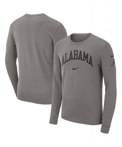 Men's Heather Gray Alabama Crimson Tide Arch 2-Hit Long Sleeve T-shirt $23.84 T-Shirts