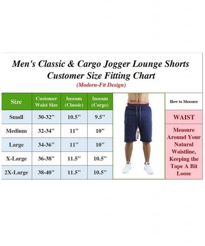 Men's Classic Jogger Lounge Shorts Black $14.35 Shorts