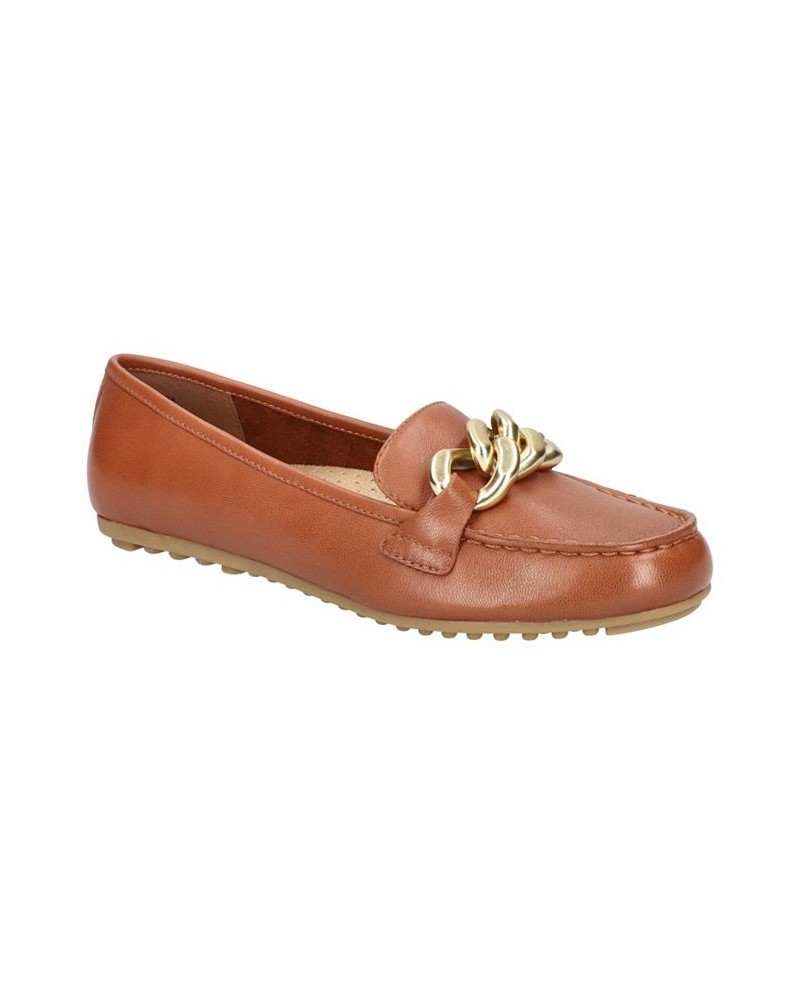 Women's Cullen Comfort Loafers Dark Tan Leather $54.60 Shoes