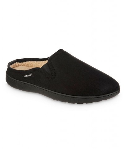 Men's Advanced Memory Foam Microsuede Vincent Hoodback Comfort Slippers Black $15.18 Slippers