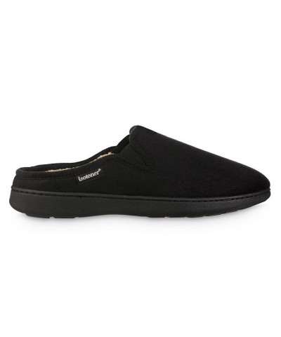 Men's Advanced Memory Foam Microsuede Vincent Hoodback Comfort Slippers Black $15.18 Slippers