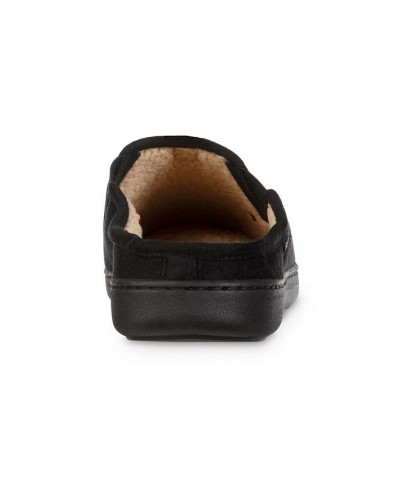 Men's Advanced Memory Foam Microsuede Vincent Hoodback Comfort Slippers Black $15.18 Slippers