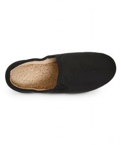 Men's Advanced Memory Foam Microsuede Vincent Hoodback Comfort Slippers Black $15.18 Slippers