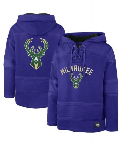 Men's Royal Milwaukee Bucks 2022/23 Pregame MVP Lacer Pullover Hoodie - City Edition $54.40 Sweatshirt