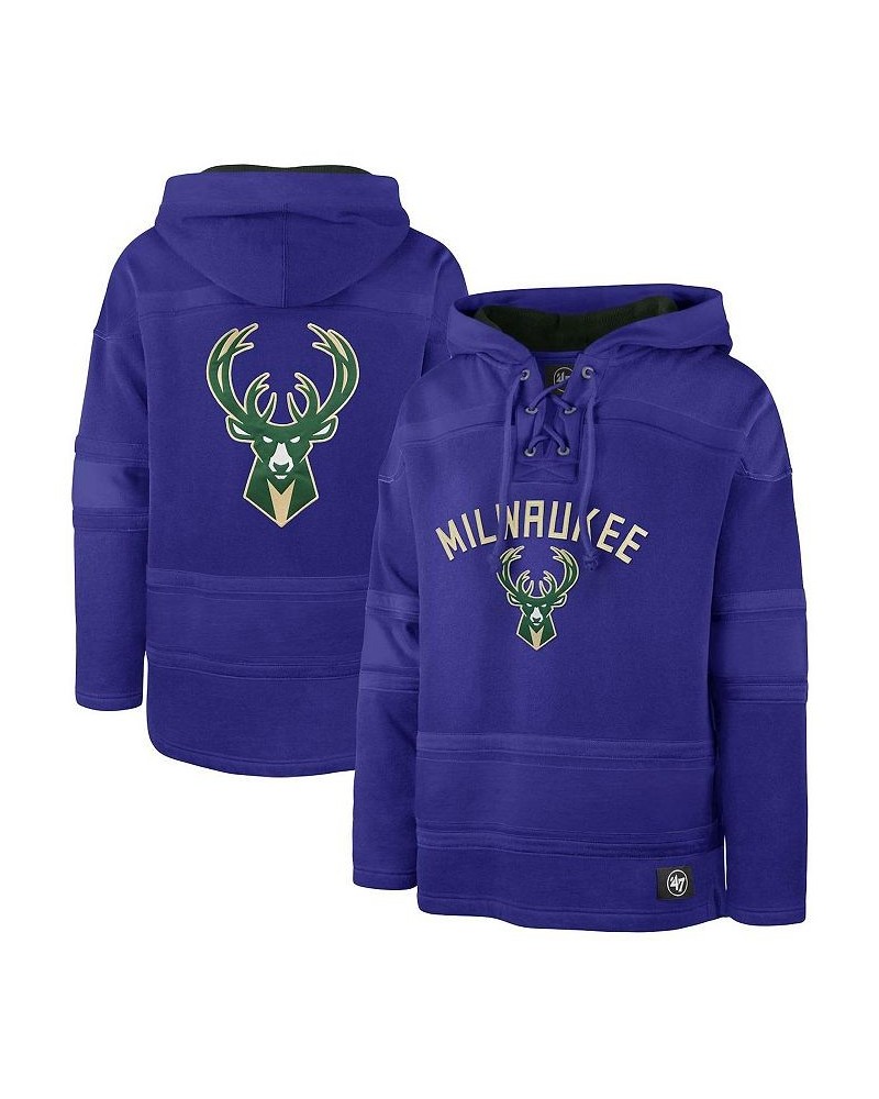 Men's Royal Milwaukee Bucks 2022/23 Pregame MVP Lacer Pullover Hoodie - City Edition $54.40 Sweatshirt