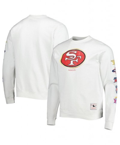 Men's White San Francisco 49ers VIP Rings Crew Sweatshirt $40.80 Sweatshirt