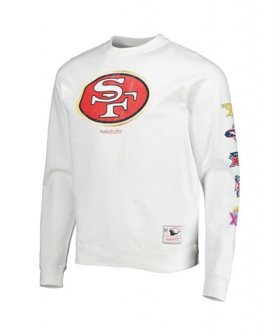 Men's White San Francisco 49ers VIP Rings Crew Sweatshirt $40.80 Sweatshirt