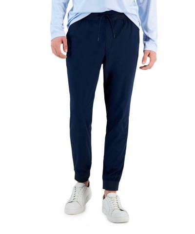 Men's Regular-Fit Tech Jogger Pants Blue $15.64 Pants