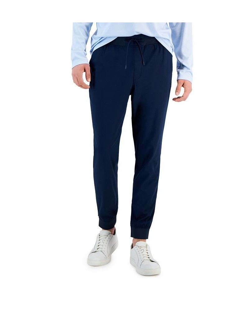 Men's Regular-Fit Tech Jogger Pants Blue $15.64 Pants