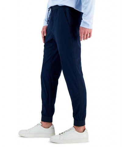 Men's Regular-Fit Tech Jogger Pants Blue $15.64 Pants