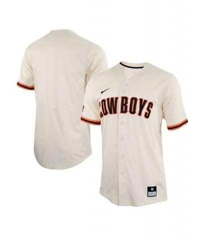 Men's Cream Oklahoma State Cowboys Replica Baseball Jersey $48.00 Jersey