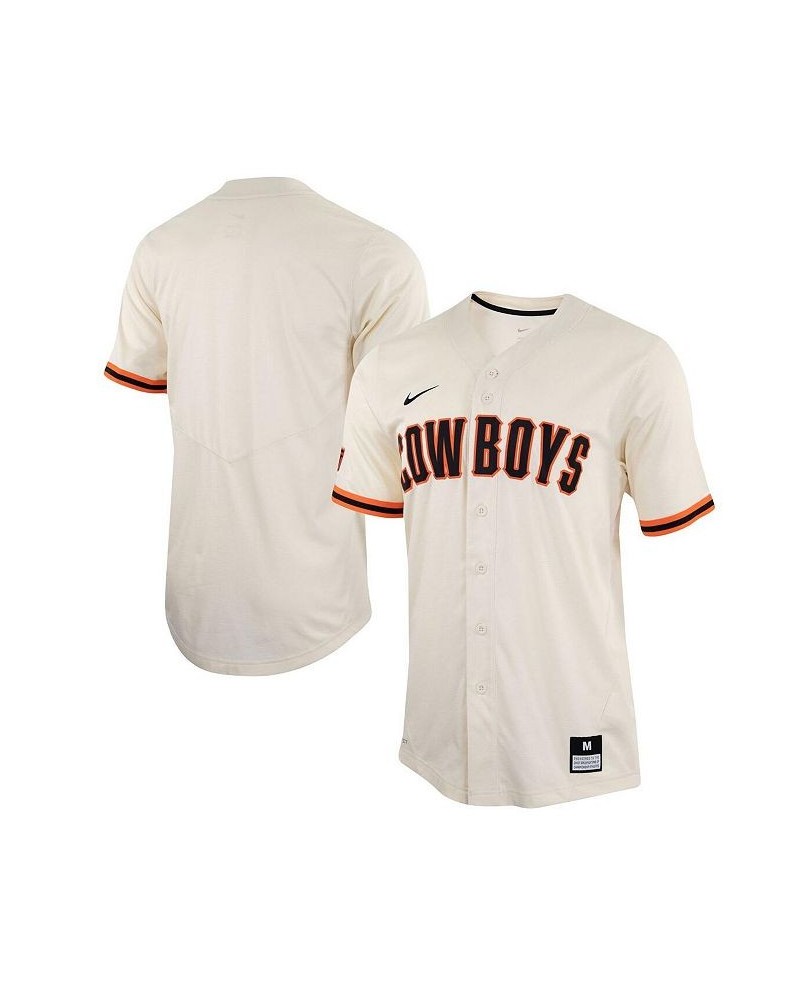 Men's Cream Oklahoma State Cowboys Replica Baseball Jersey $48.00 Jersey