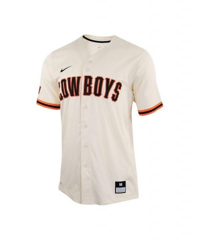 Men's Cream Oklahoma State Cowboys Replica Baseball Jersey $48.00 Jersey