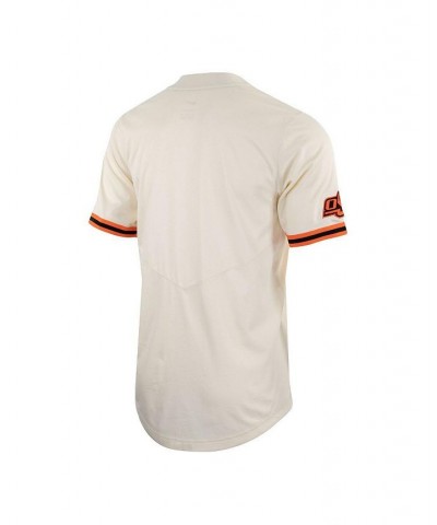 Men's Cream Oklahoma State Cowboys Replica Baseball Jersey $48.00 Jersey