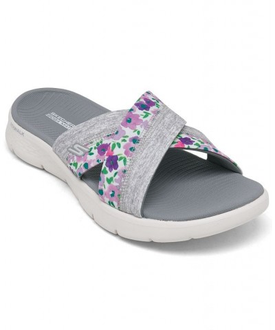 Women's GO WALK FLEX - Blossom Slip-On Sandals Multi $26.40 Shoes