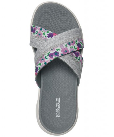 Women's GO WALK FLEX - Blossom Slip-On Sandals Multi $26.40 Shoes