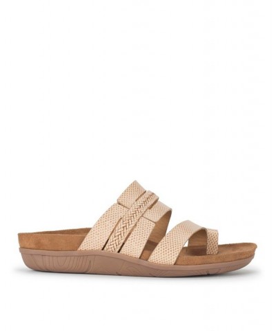 Women's Jorry Slide Sandal Tan/Beige $38.71 Shoes