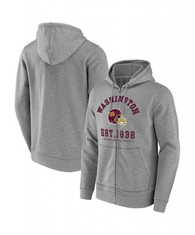 Men's NFL x Darius Rucker Collection by Heathered Gray Washington Football Team Slub Full-Zip Hoodie $27.72 Sweatshirt