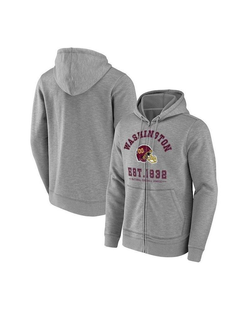 Men's NFL x Darius Rucker Collection by Heathered Gray Washington Football Team Slub Full-Zip Hoodie $27.72 Sweatshirt