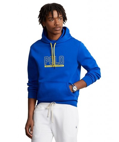 Men's Logo Cotton-Blend Hooded Sweatshirt Blue $56.88 Sweatshirt