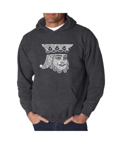 Men's Word Art Hooded Sweatshirt - King of Spades Gray $34.79 Sweatshirt