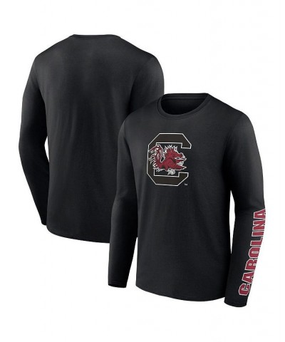 Men's Branded Black South Carolina Gamecocks Double Time 2-Hit Long Sleeve T-shirt $22.94 T-Shirts