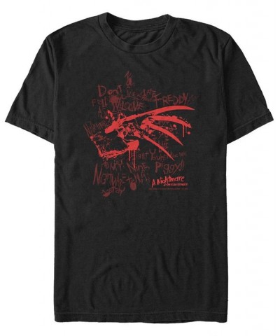 Nightmare on Elm Street Bloody Claw Men's Short Sleeve T-shirt Black $14.35 T-Shirts