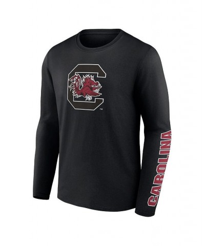 Men's Branded Black South Carolina Gamecocks Double Time 2-Hit Long Sleeve T-shirt $22.94 T-Shirts