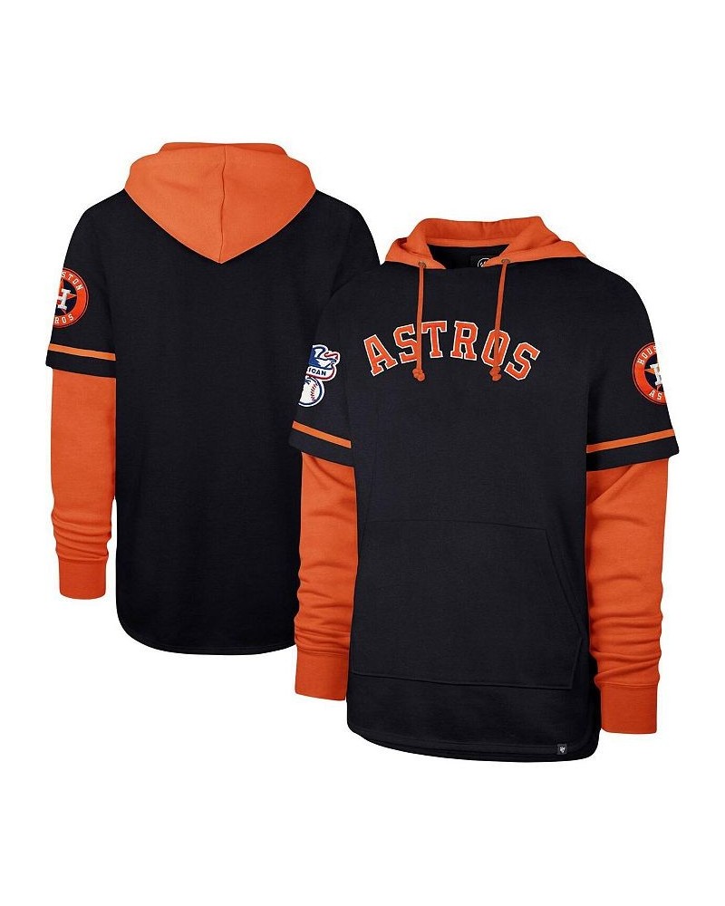 Men's Navy Houston Astros Trifecta Shortstop Pullover Hoodie $57.20 Sweatshirt