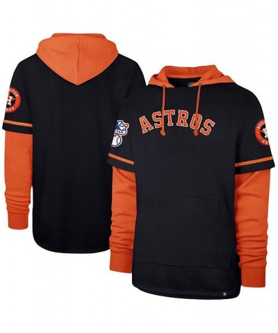 Men's Navy Houston Astros Trifecta Shortstop Pullover Hoodie $57.20 Sweatshirt