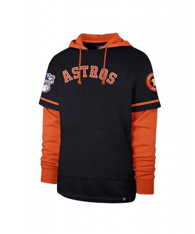 Men's Navy Houston Astros Trifecta Shortstop Pullover Hoodie $57.20 Sweatshirt